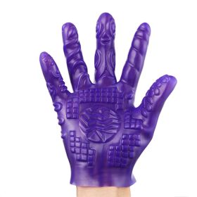 Sexy Toy Gloves Toy Palm G-touch (Option: B Purple)