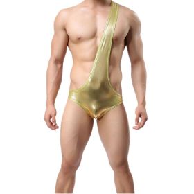 Men's Sexy Bodysuits (Option: Gold-L)