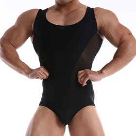 Multicolor Fashion Personality New Men's Swimwear (Option: Black-L)